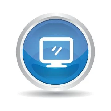 Monitor Button Stock Illustration