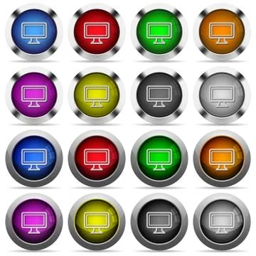 Monitor button set Stock Illustration