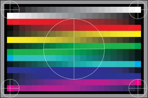 Monitor calibration test screen - 4:3, vector illustration Stock Illustration
