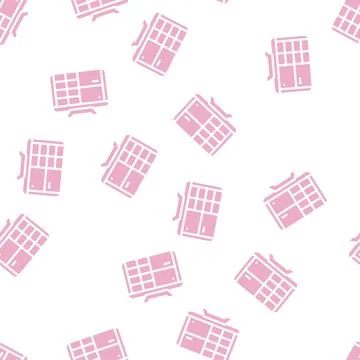 Monitor with camera video glyph vector seamless pattern Illustrazione stock