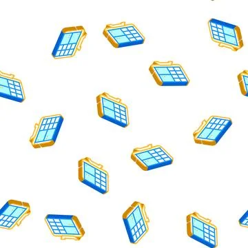 Monitor with camera video isometric icon seamless pattern Stock Illustration