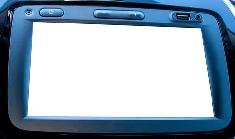 The monitor in the car with the background of the mockup Stock Photos