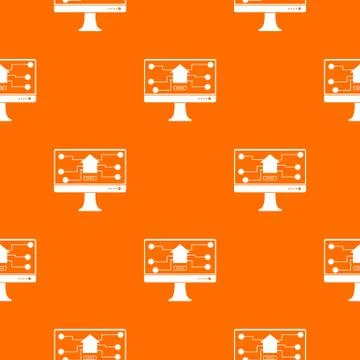 Monitor chip pattern seamless Stock Illustration