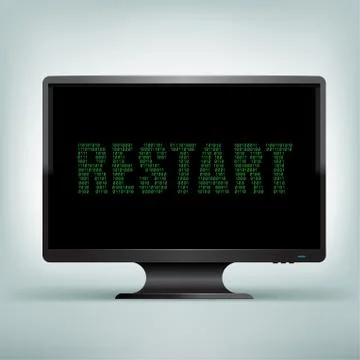 Monitor code restart Stock-Illustration