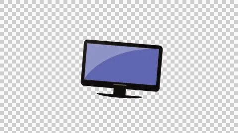 Monitor-computer animation alpha Stock Footage 41543767