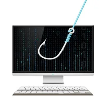 Monitor computer with binary code. Stock-Illustration