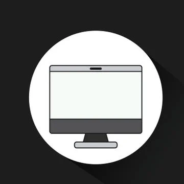Monitor computer desktop icon Stock Illustration