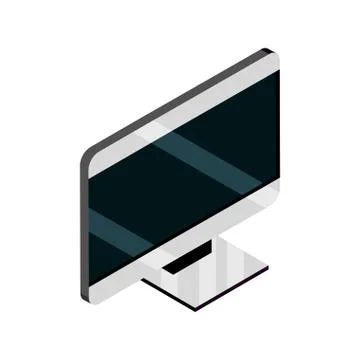 Monitor computer device gadget technology isometric isolated icon Stock Illustration