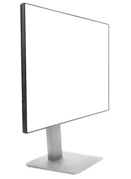 Monitor, computer display, angle view, isolated on white background Stock Illustration