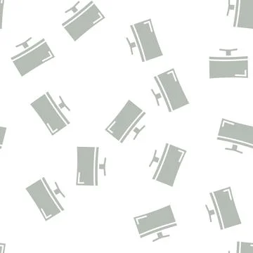 Monitor computer display glyph vector seamless pattern 스톡 일러스트
