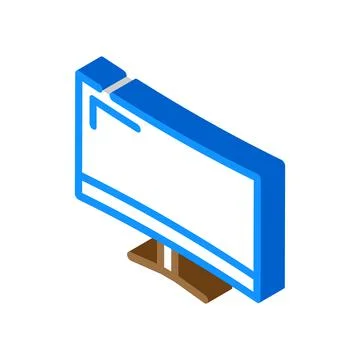 Monitor computer display isometric icon vector illustration Stockillustratie