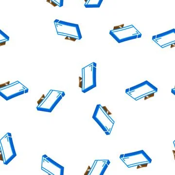 Monitor computer display isometric icon seamless pattern 스톡 일러스트