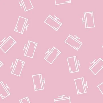 Monitor computer display line vector seamless pattern イラスト素材