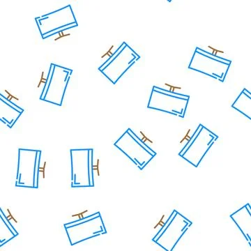 Monitor computer display vector seamless pattern Illustrazione stock