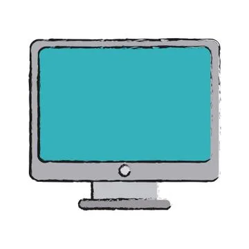 Monitor computer icon Illustrazione stock