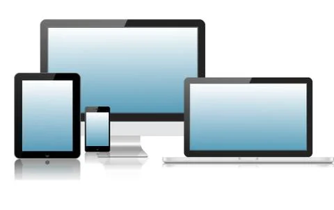 Monitor computer laptop phone tablet Stock-Illustration