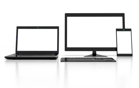 Monitor, computer, laptop, tablet 스톡 일러스트