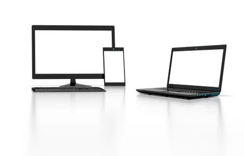 Monitor, computer, laptop, tablet Stock Illustration