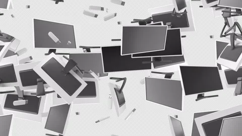 Monitor computer loop tile Swirl with alpha channel. This is a looping and Stock Footage 304489293