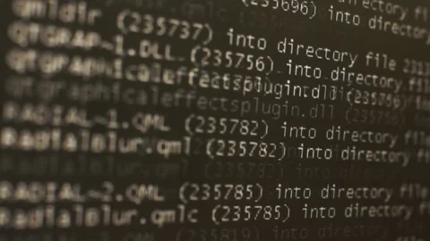 Monitor of the computer that performs the file check Stock Footage 100677927