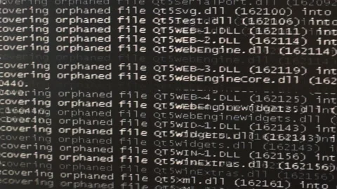 Monitor of the computer that performs the file check Stock Footage 100677940