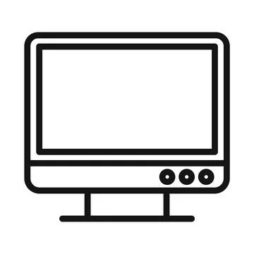 Monitor Computer Screen Icon Perfect for Workstations and Home Office Stock Illustration