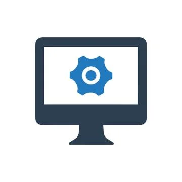 Monitor Configuration Icon Illustrazione stock