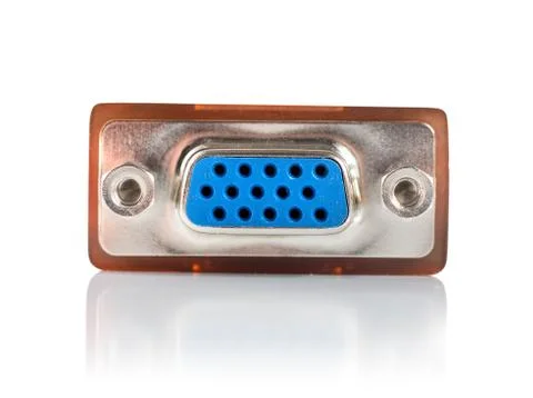 Monitor connector isolated Stock Photos
