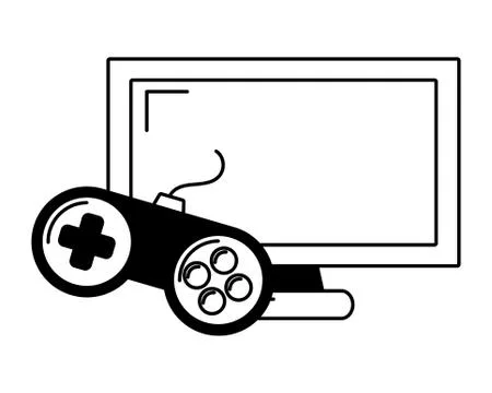 Monitor controller video game イラスト素材