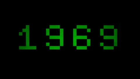Monitor CRT year 1969 real Stock Footage 341309138