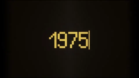 Monitor CRT year 1975 pc Video stock 344110483