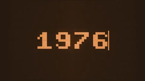 Monitor CRT year 1976 pc Video stock 344687741