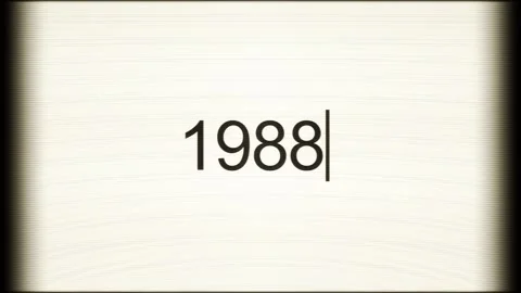 Monitor CRT year 1988 pc Video stock 344687762