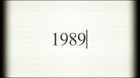 Monitor CRT year 1989 pc Stock Footage 345911926