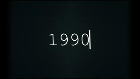 Monitor CRT year 1990 pc Stock Footage 347605926