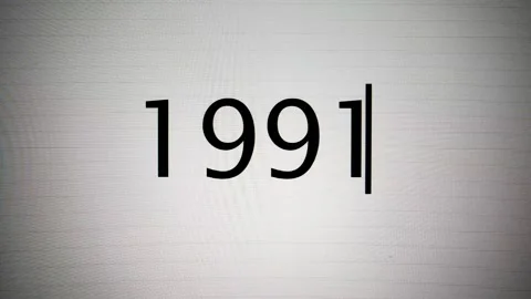Monitor CRT year 1991 real Stock-Footage 345450350