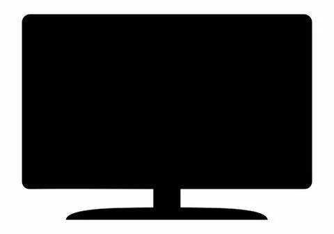 Monitor dark silhouette Stock Illustration