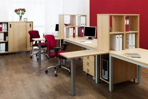 Monitor on a desk Stock Photos