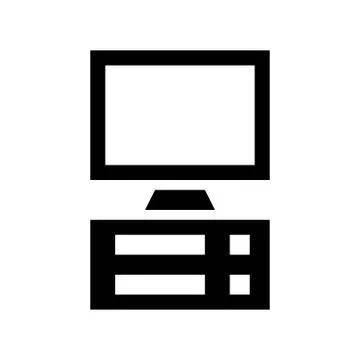 Monitor desktop computer design logo or icon illustration Stock Illustration