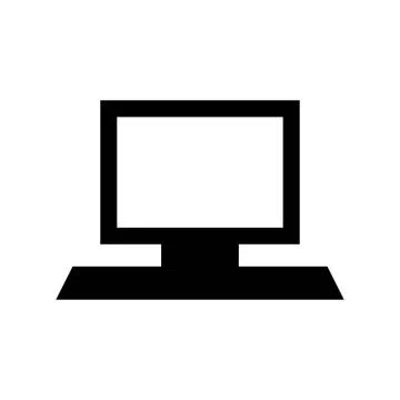 Monitor desktop computer logo or icon illustration Stock Illustration