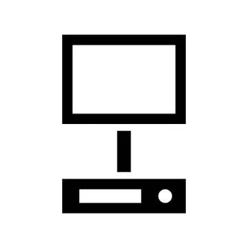 Monitor desktop logo or icon illustration Stock Illustration