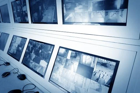 Monitor the device and mouse Stock Photos