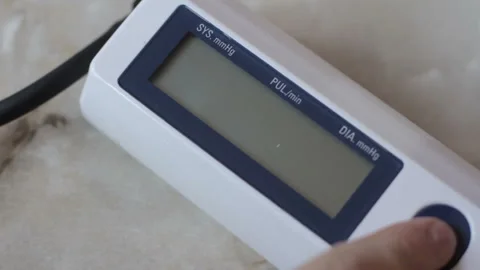 Monitor device for measuring pulse and pressure Stock Footage 119115283