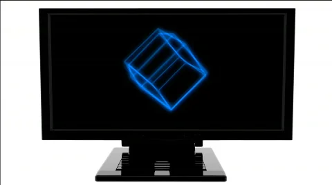 Monitor with digital effect Stock Footage 354402