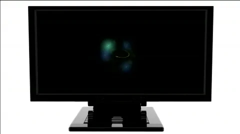 Monitor with digital effect Stock Footage 354409