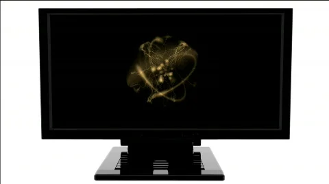 Monitor with digital effect Stock Footage 354412