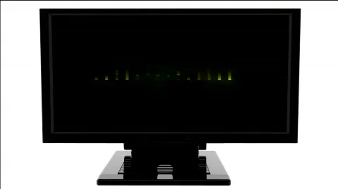 Monitor with digital effect Stock Footage 355671