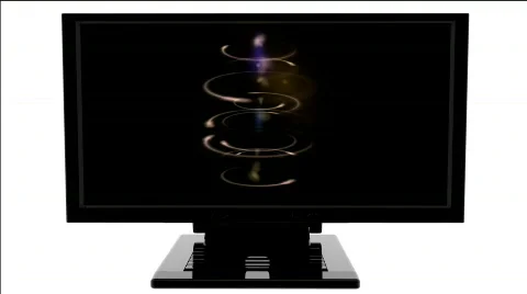 Monitor with digital effect Stock Footage 355682