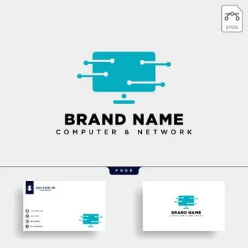 Monitor digital technology logo template vector illustration icon element イラスト素材