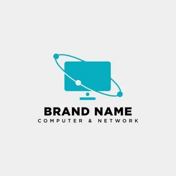 Monitor digital technology logo template vector illustration icon element Stock Illustration